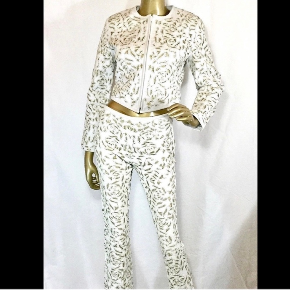 Michael Hoban North Beach Leather White Pant SUIT